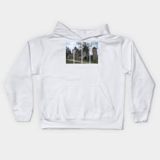 The Castel of Coraboeuf  is a 14th-century castle in the Bourgogne-Franche-Comte. Cloudy winter day Kids Hoodie